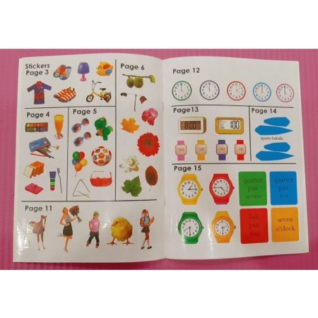 My First Book, TIME, STICKER, kids learning book, buku belajar